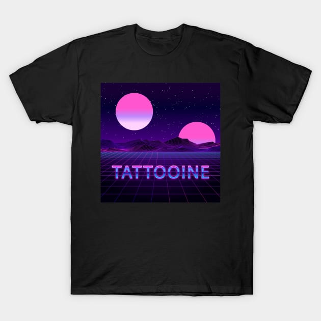 Tatooine Retro 80s T-Shirt by Dotty42